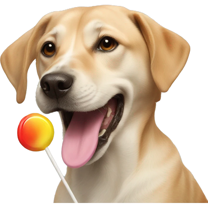 dog licking lollipop  emoji