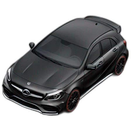 Mercedes a45 black emoji