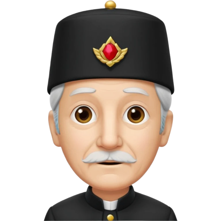 black suited old with fes hat emoji
