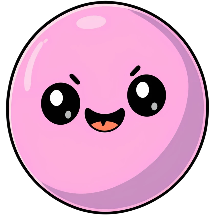 cute playful goo ball with eyes emoji