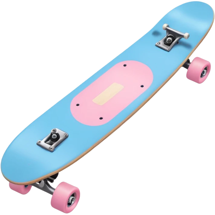 Blue and pink pastel skate board  emoji