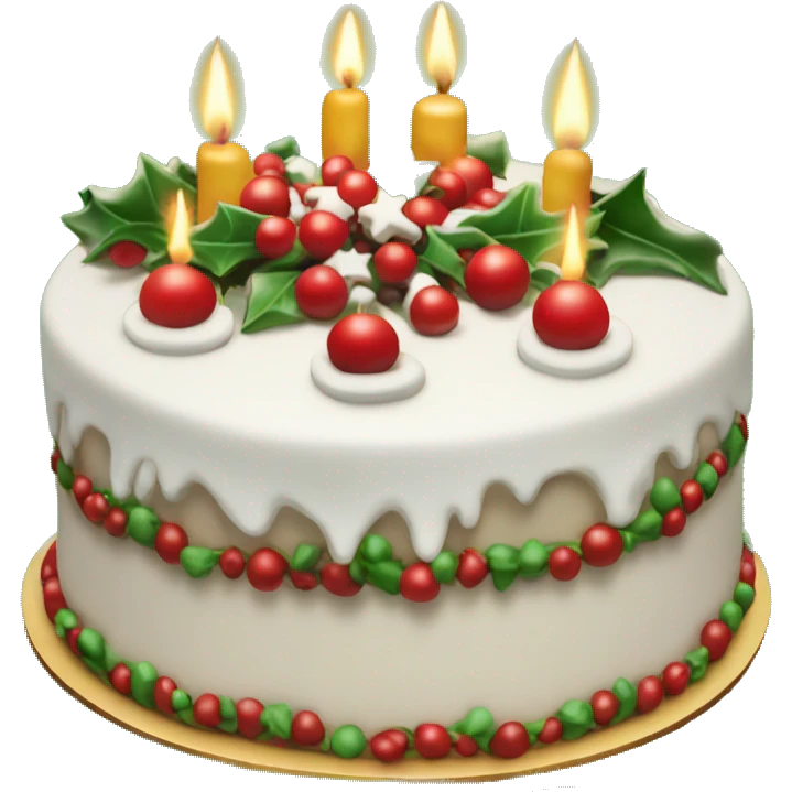 Christmas cake’s big emoji