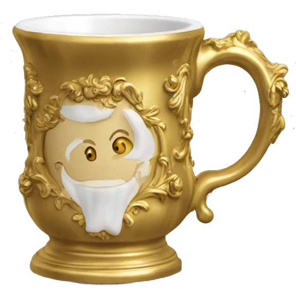 Rococo gold coffee mug  emoji