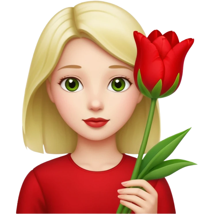 Fairytale girl holder tulip emoji