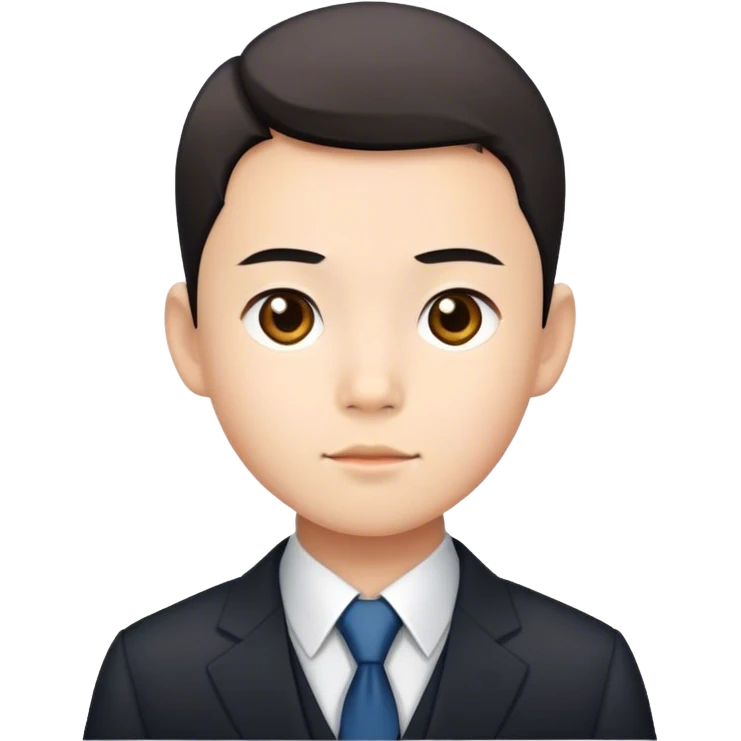 A chinese boy in a suit emoji