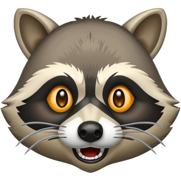 Aggressive Raccoon bandit emoji