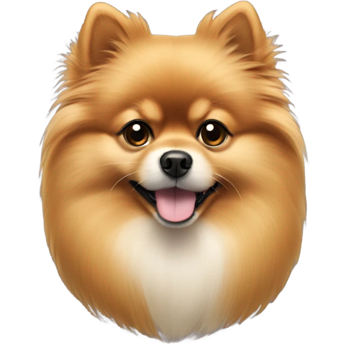 Tan Pomeranian with white beard  emoji