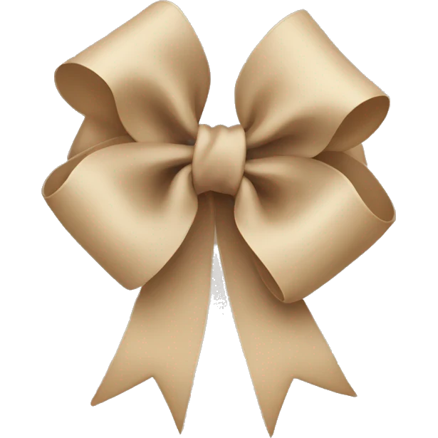 beige bow emoji