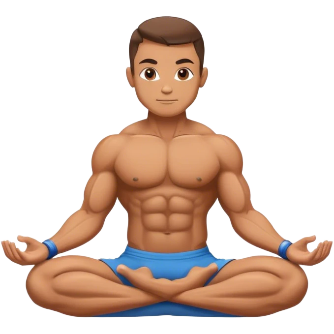 bodybuilder yoga emoji