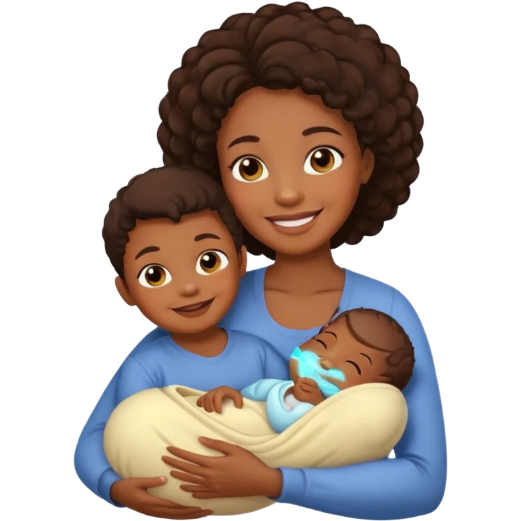 black mom holding newborn sonemoji emoji