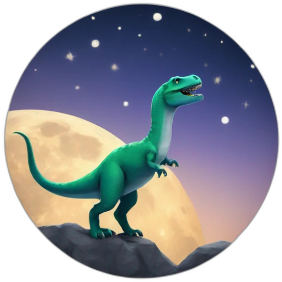 dinosaure moon emoji