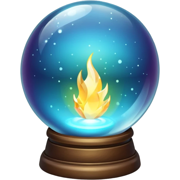 Crystal Ball – Transparent orb glowing with light emoji