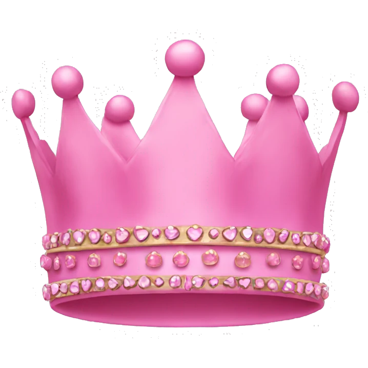 Pink crown emoji