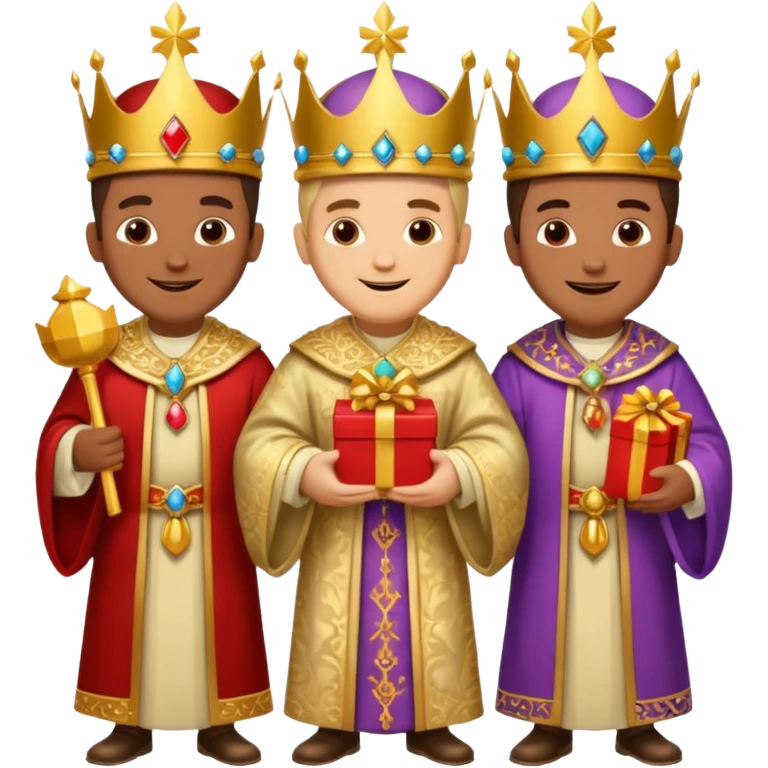 Hola quiero que me hagas un emoji de los tres Reyes Magos juntos Baltasar Gaspar y Melchor emoji