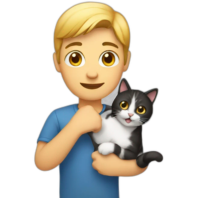person holding a cat emoji