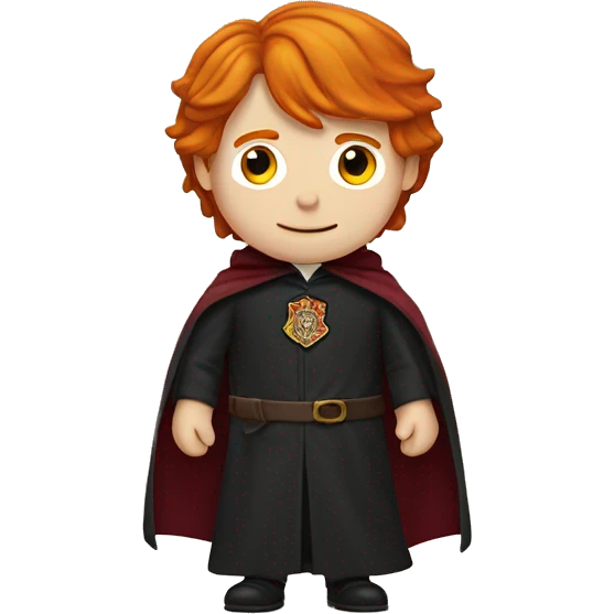 ron, ron weasley, figure with cape gryffindor emoji