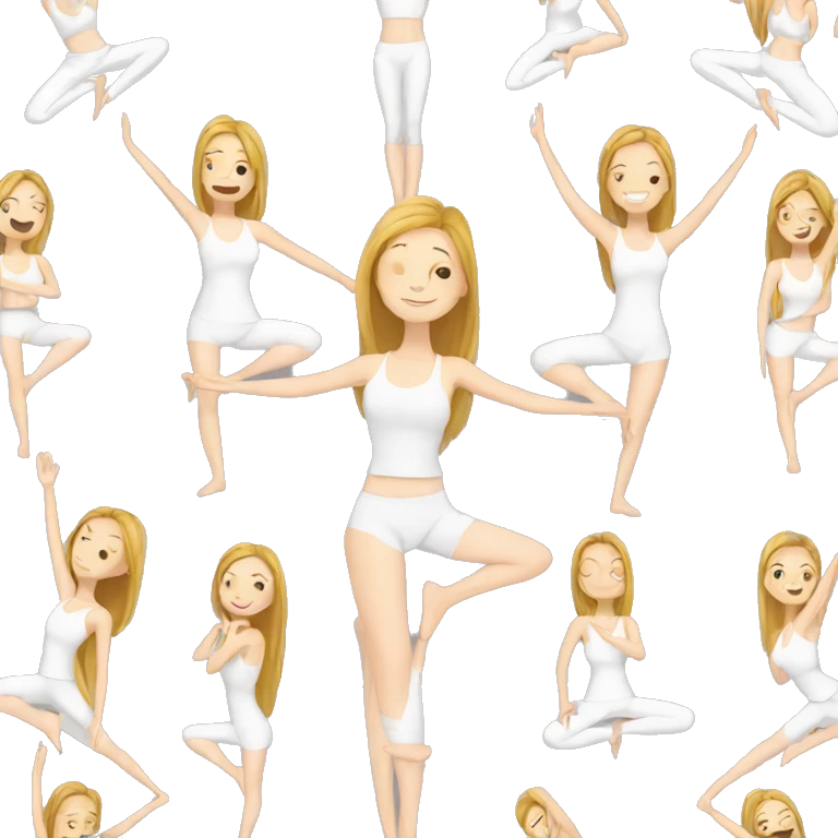 Yoga white girl emoji