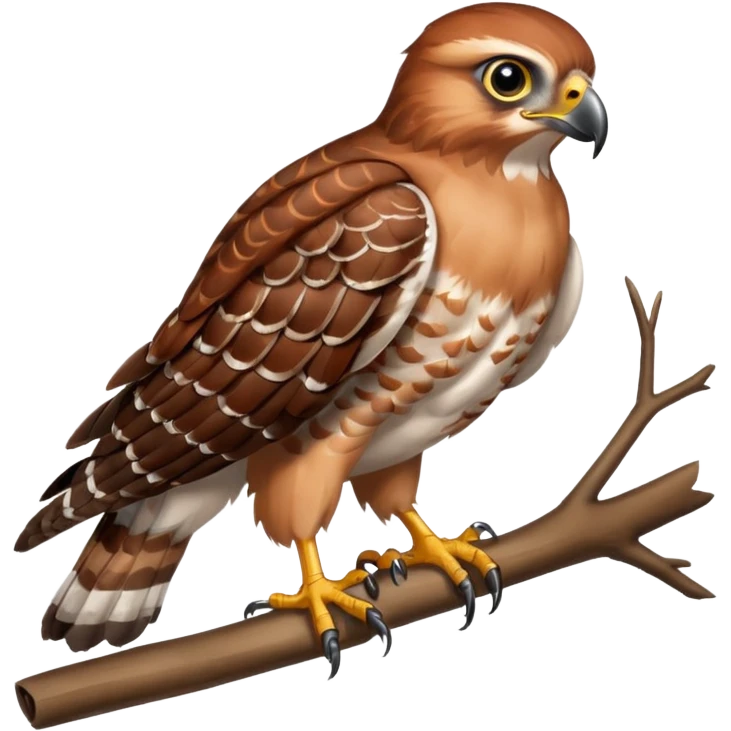 red-shouldered hawk juvenile emoji