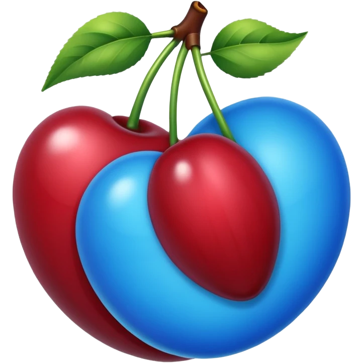 Blue cherry  emoji