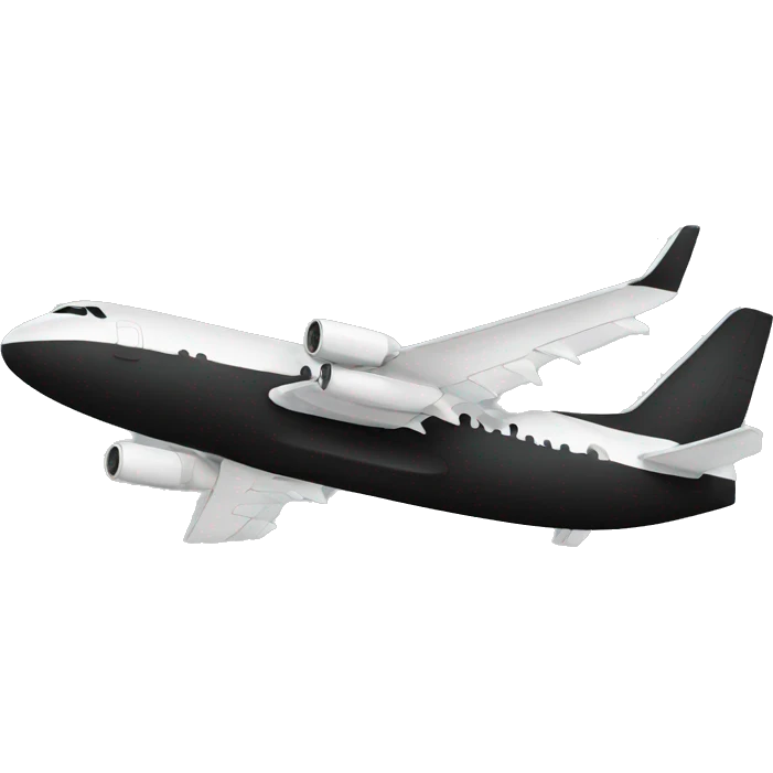 Black airplain Symbol  emoji