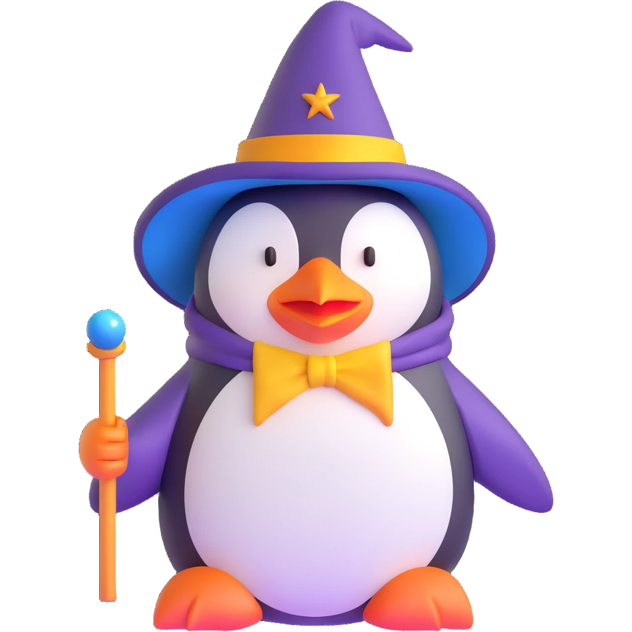 penguin wizard emoji