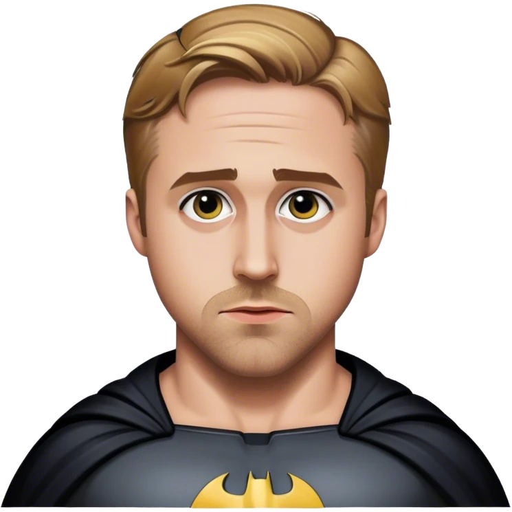 Ryan gosling as Batman staring at the camera emoji