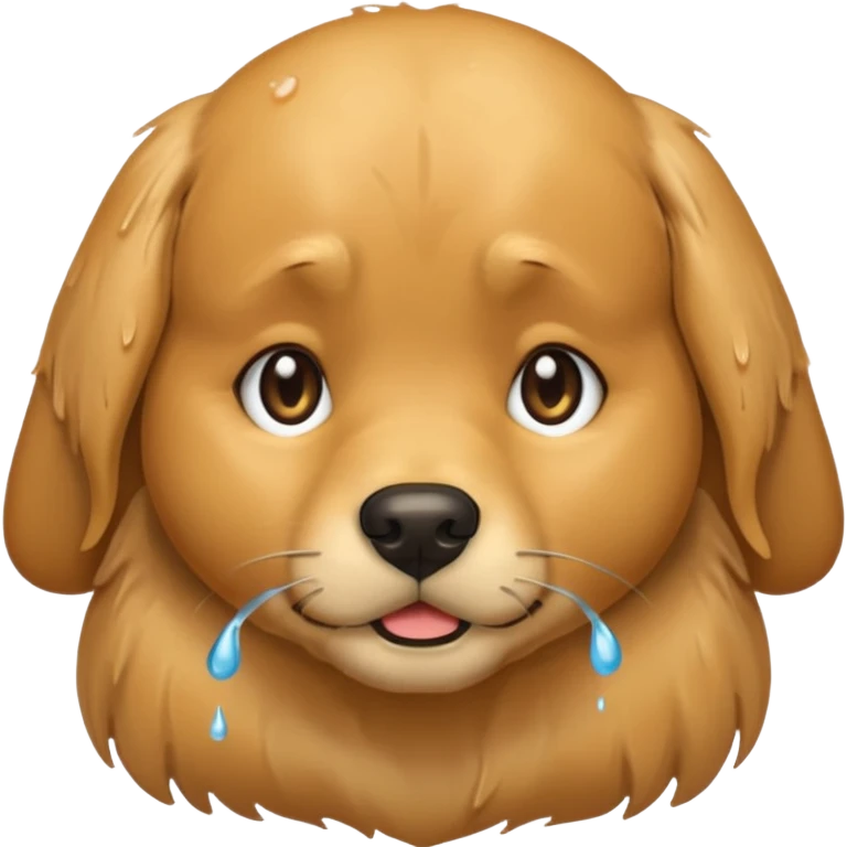 I want an emoji of a goldenretriever who is crying emoji