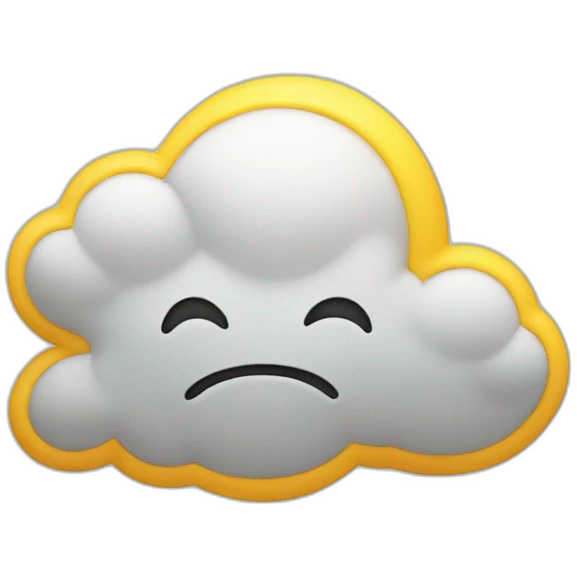 The cloud is smiling emoji