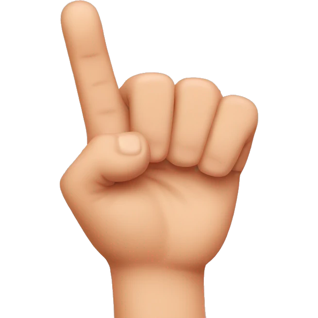 A finger gun with the pinky sticking out emoji
