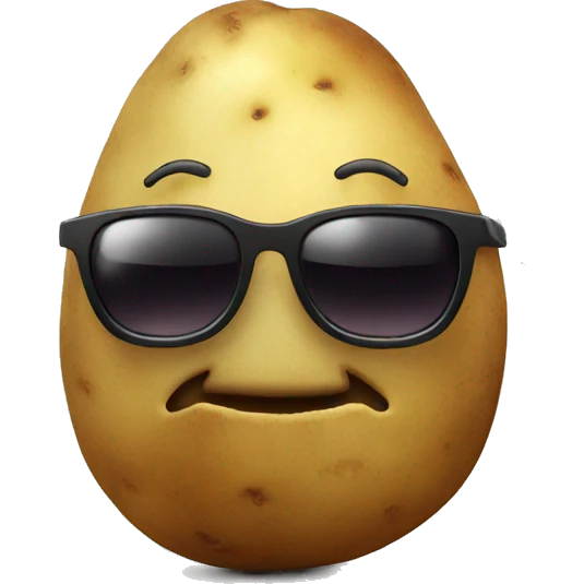Potato wearing sunglasses  emoji