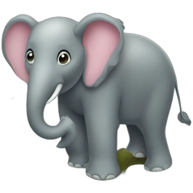 Elefant on a bird emoji