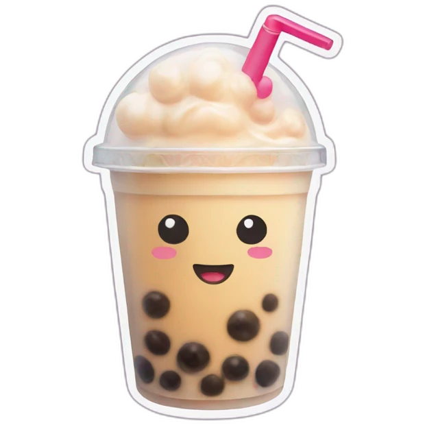 Drinking bubble tea emoji