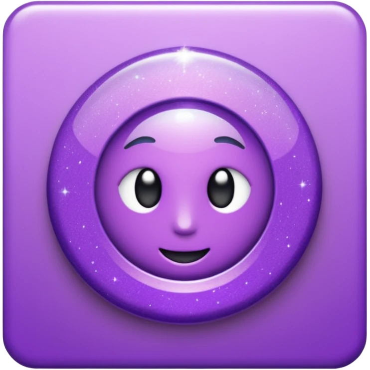 glitter purple and cian pin office emoji