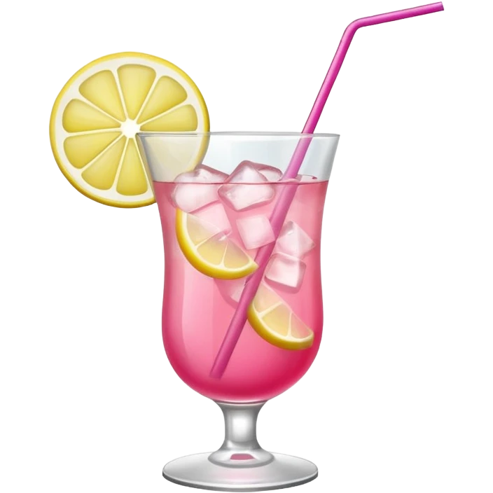 Cocktail Pink With Lemon emoji
