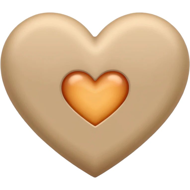 beige heart emoji
