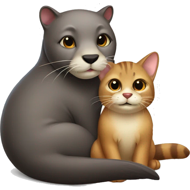an otter and a cat emoji