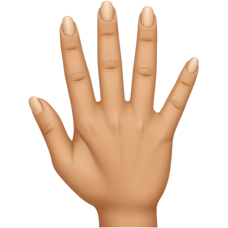 Emoji of ring finger bent forward and all other fingers standing straight from the wrist emoji