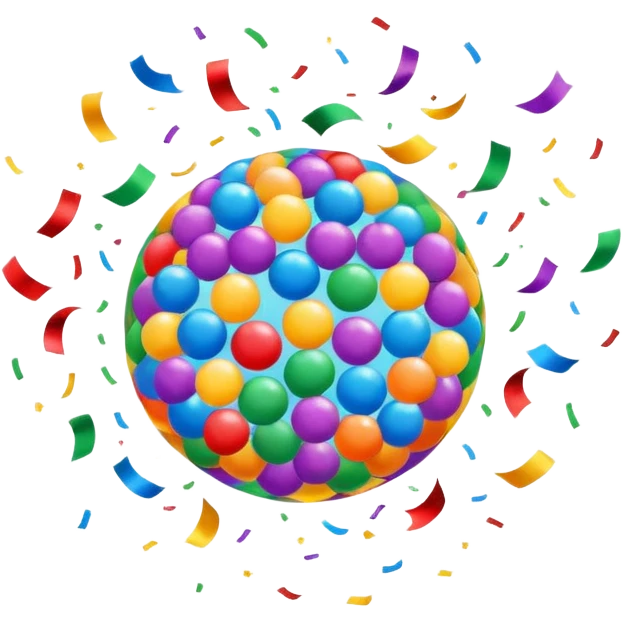 “confetti ball exploding emoji