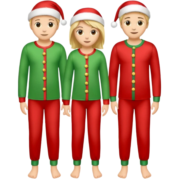 xmas pajamas - no person just clothes,  emoji