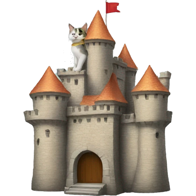 castle with a cat emoji