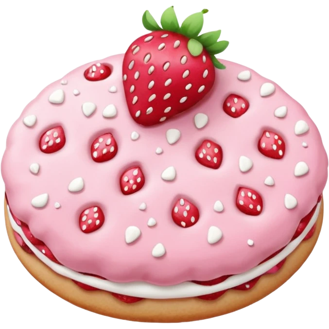 Strawberry cookie emoji