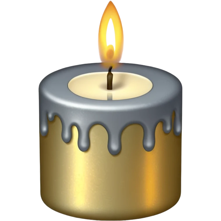 glitter gray candle emoji
