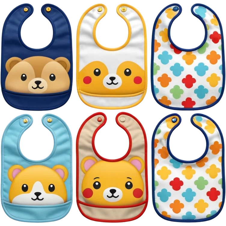 Patterned Baby Bibs emoji