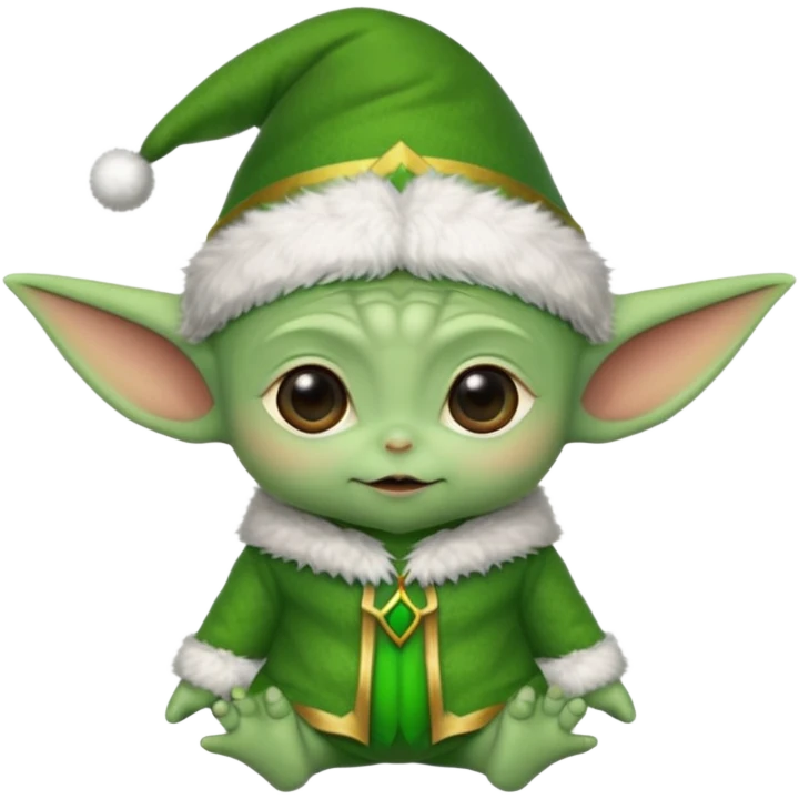 baby yoda elf christmas emoji