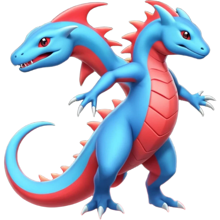 Salandit-Aurorus-Salamence-hybrid-fusion (full body) emoji