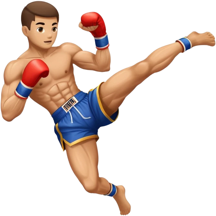 Muay thai jumping knee action emoji