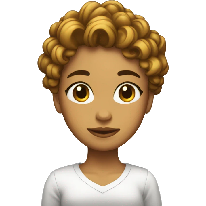 chica pelo rizado  emoji