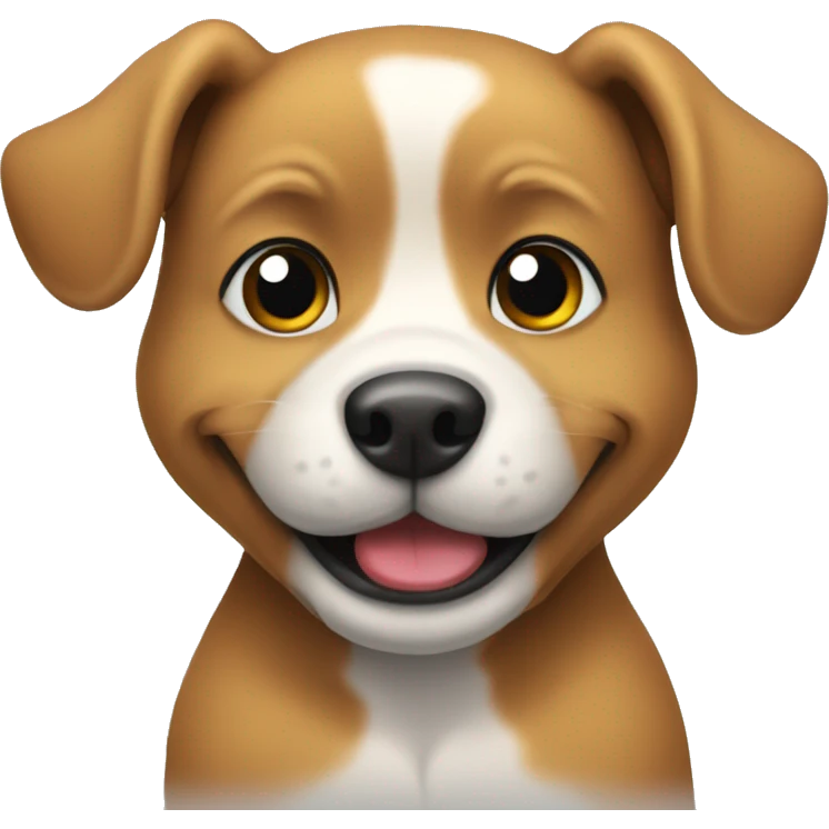 Cute huggable dog sitting emoji
