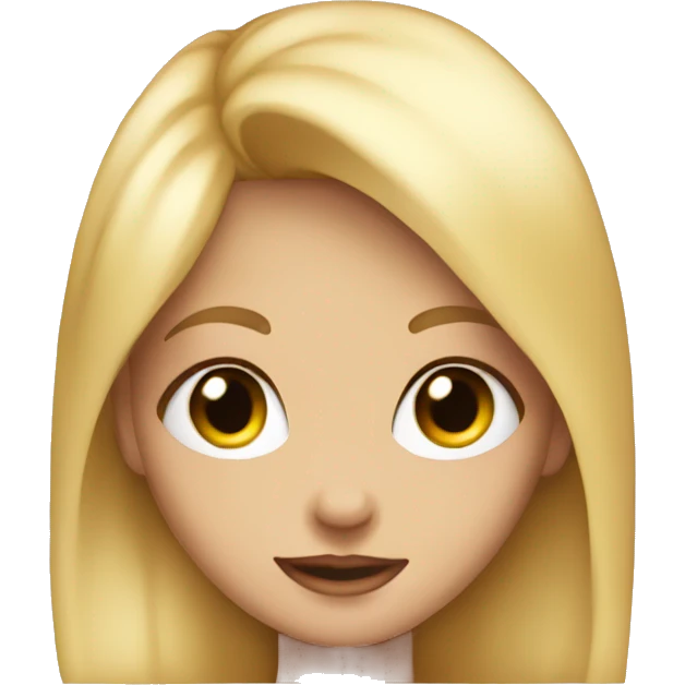 Blonde girl with hearts as eyes cute emoji