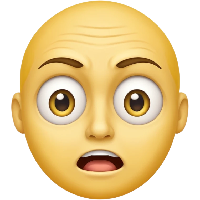 emoji generic yellow face but stressed and excited at the same time emoji